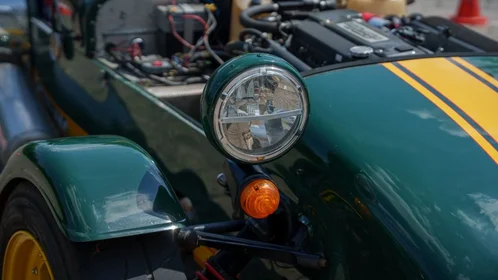 Close up Scheinwerfer altes Auto