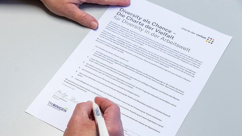 TH Bingen unterzeichnet Charta der Vielfalt