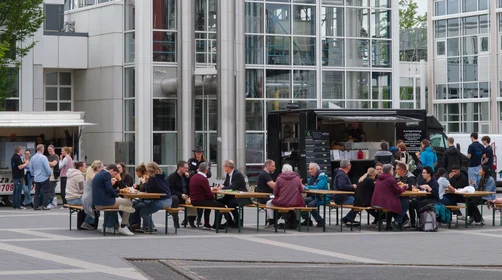 Außenaufnahme des TH-Campus bei der Umweltmesse