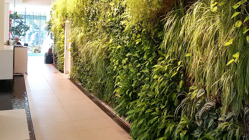 Ausstellung von mobilen Gärten